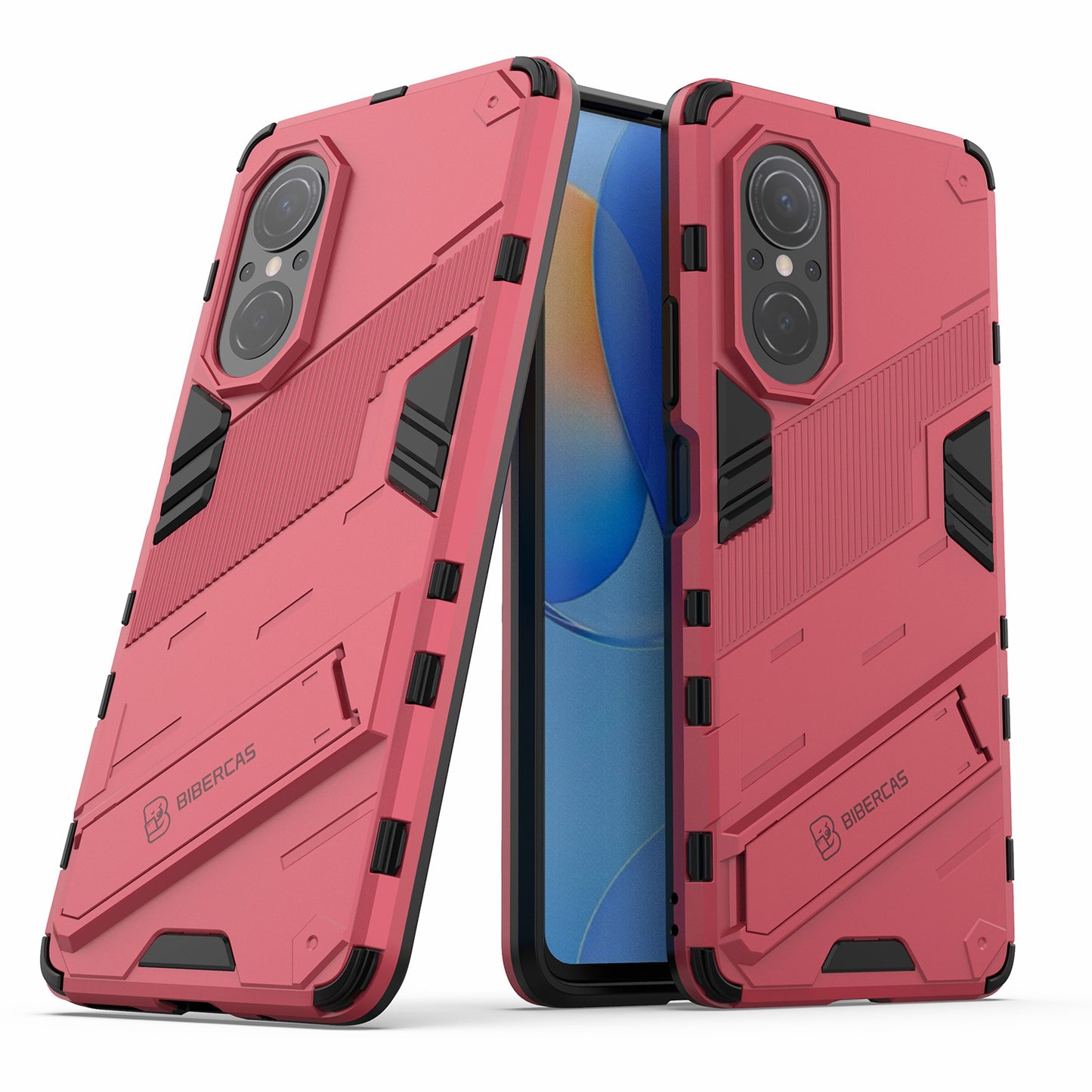 PC + TPU Combo Case Kickstand Design Protective Mobile Phone Case for Honor 50 SE/Huawei nova 9 SE