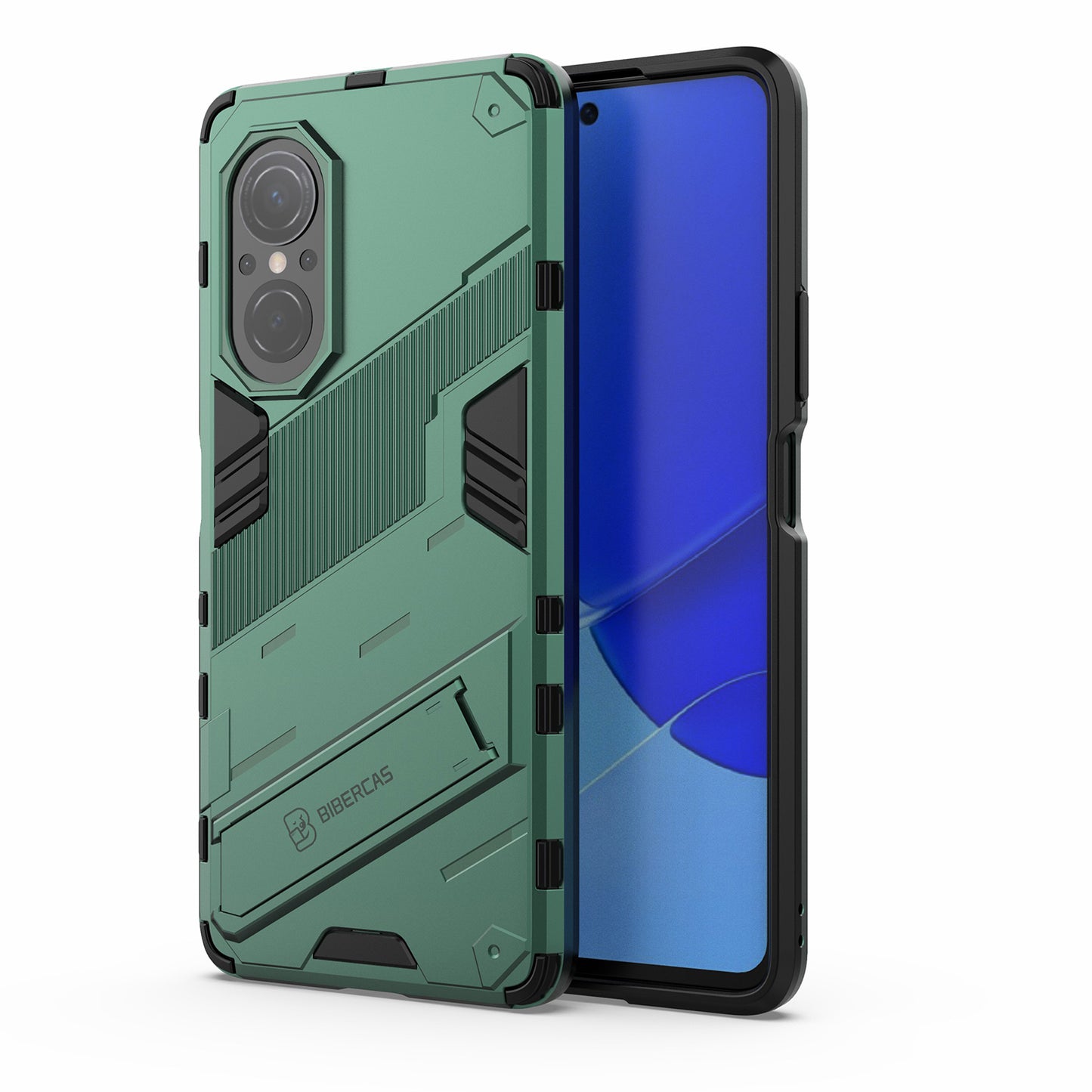 PC + TPU Combo Case Kickstand Design Protective Mobile Phone Case for Honor 50 SE/Huawei nova 9 SE