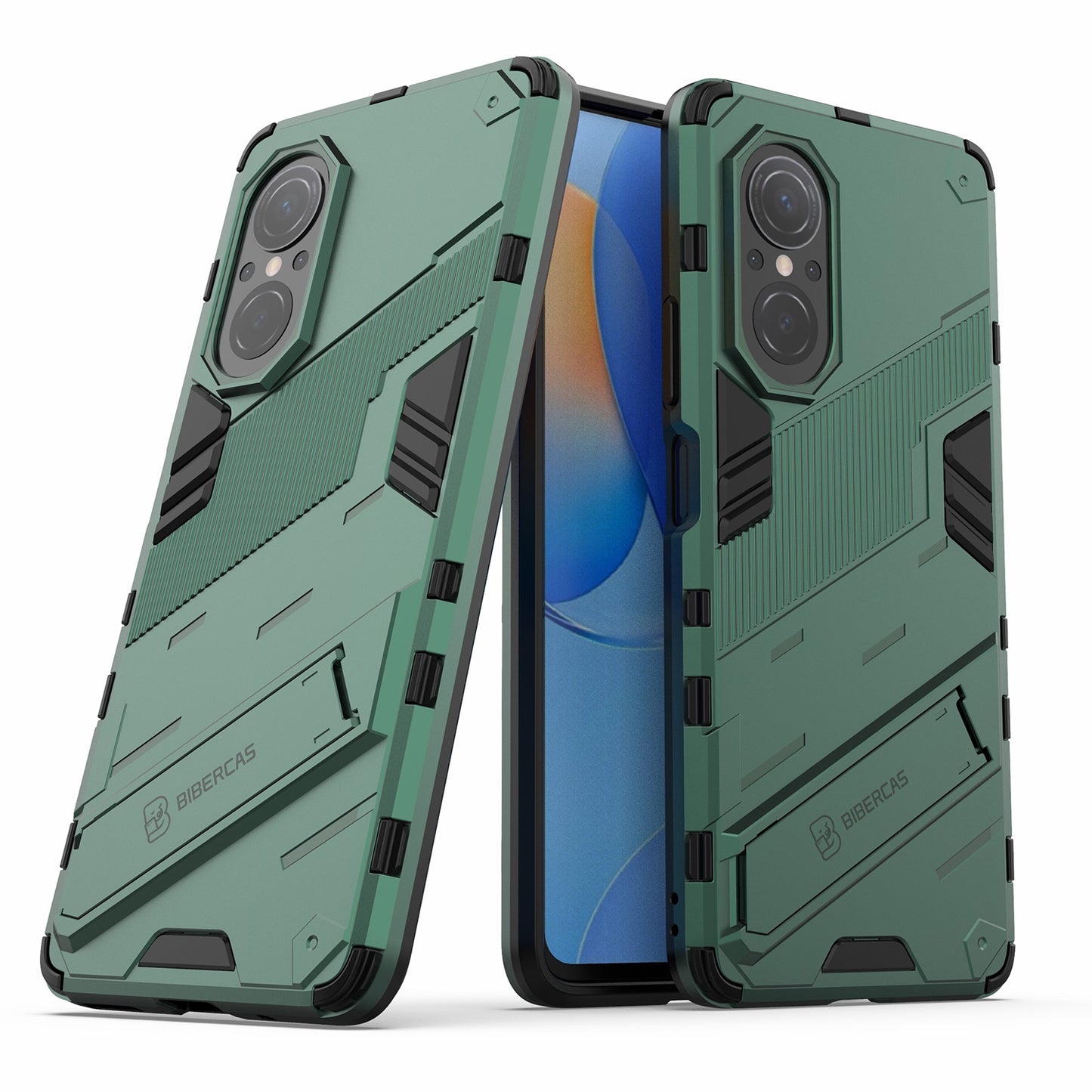 PC + TPU Combo Case Kickstand Design Protective Mobile Phone Case for Honor 50 SE/Huawei nova 9 SE