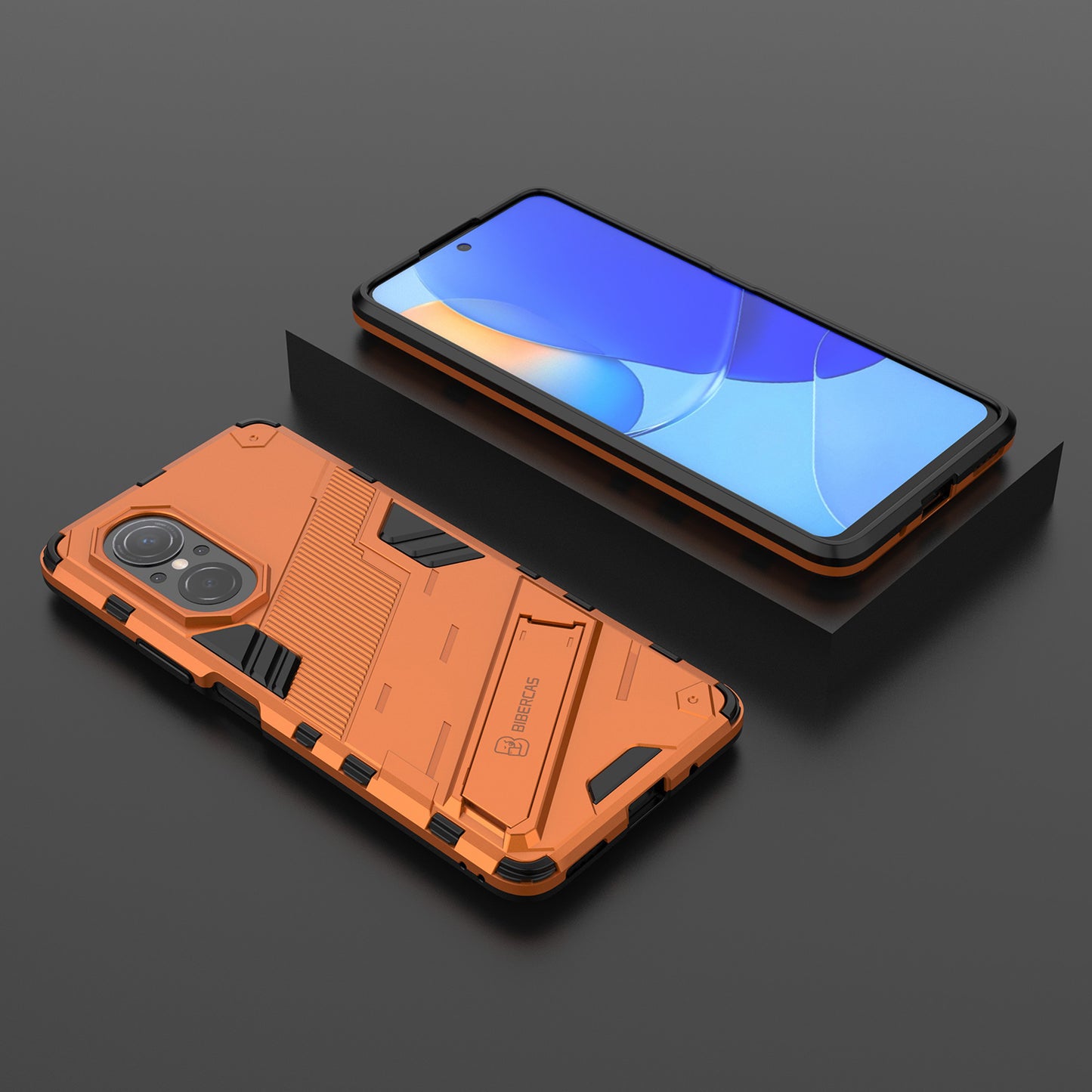 PC + TPU Combo Case Kickstand Design Protective Mobile Phone Case for Honor 50 SE/Huawei nova 9 SE