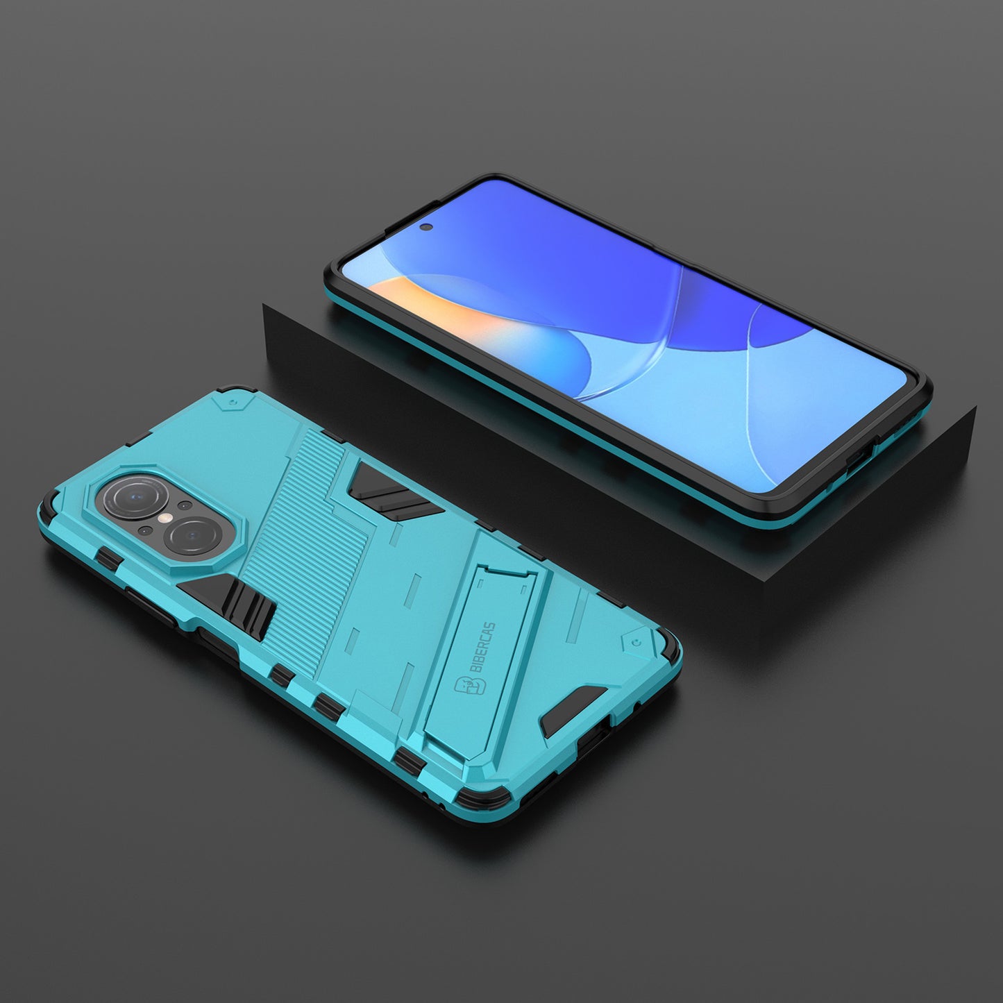 PC + TPU Combo Case Kickstand Design Protective Mobile Phone Case for Honor 50 SE/Huawei nova 9 SE
