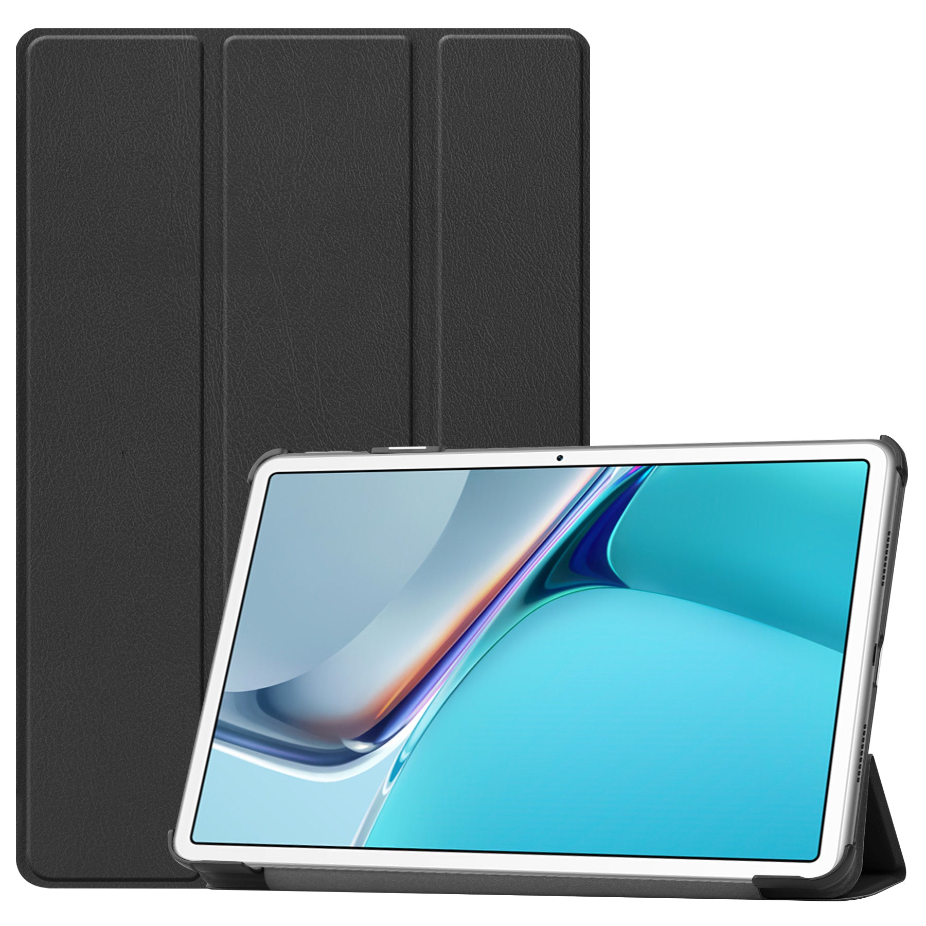 For Huawei MatePad 11 (2021) Protective Case Shockproof PU Leather Tablet Shell Three-fold Stand Cover Support Auto Wake/Sleep