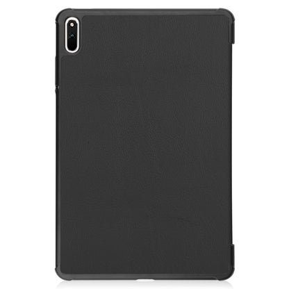For Huawei MatePad 11 (2021) Protective Case Shockproof PU Leather Tablet Shell Three-fold Stand Cover Support Auto Wake/Sleep