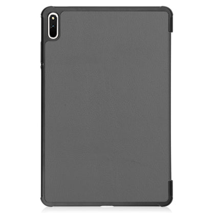 For Huawei MatePad 11 (2021) Protective Case Shockproof PU Leather Tablet Shell Three-fold Stand Cover Support Auto Wake/Sleep