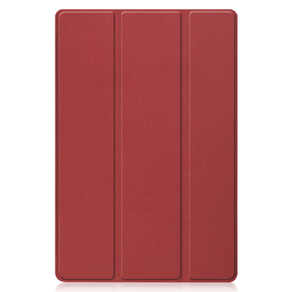 For Huawei MatePad 11 (2021) Protective Case Shockproof PU Leather Tablet Shell Three-fold Stand Cover Support Auto Wake/Sleep