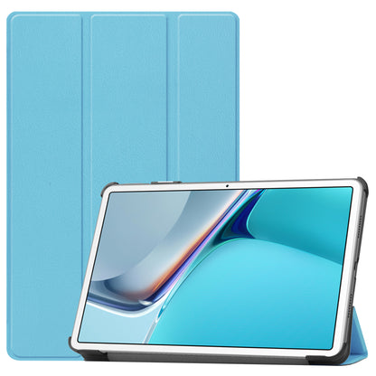 For Huawei MatePad 11 (2021) Protective Case Shockproof PU Leather Tablet Shell Three-fold Stand Cover Support Auto Wake/Sleep