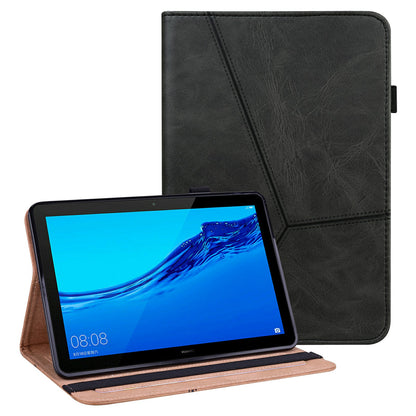 Stitching Line Design Leather Tablet Stand Cover with Card Holder for Huawei MediaPad T5 10.1
