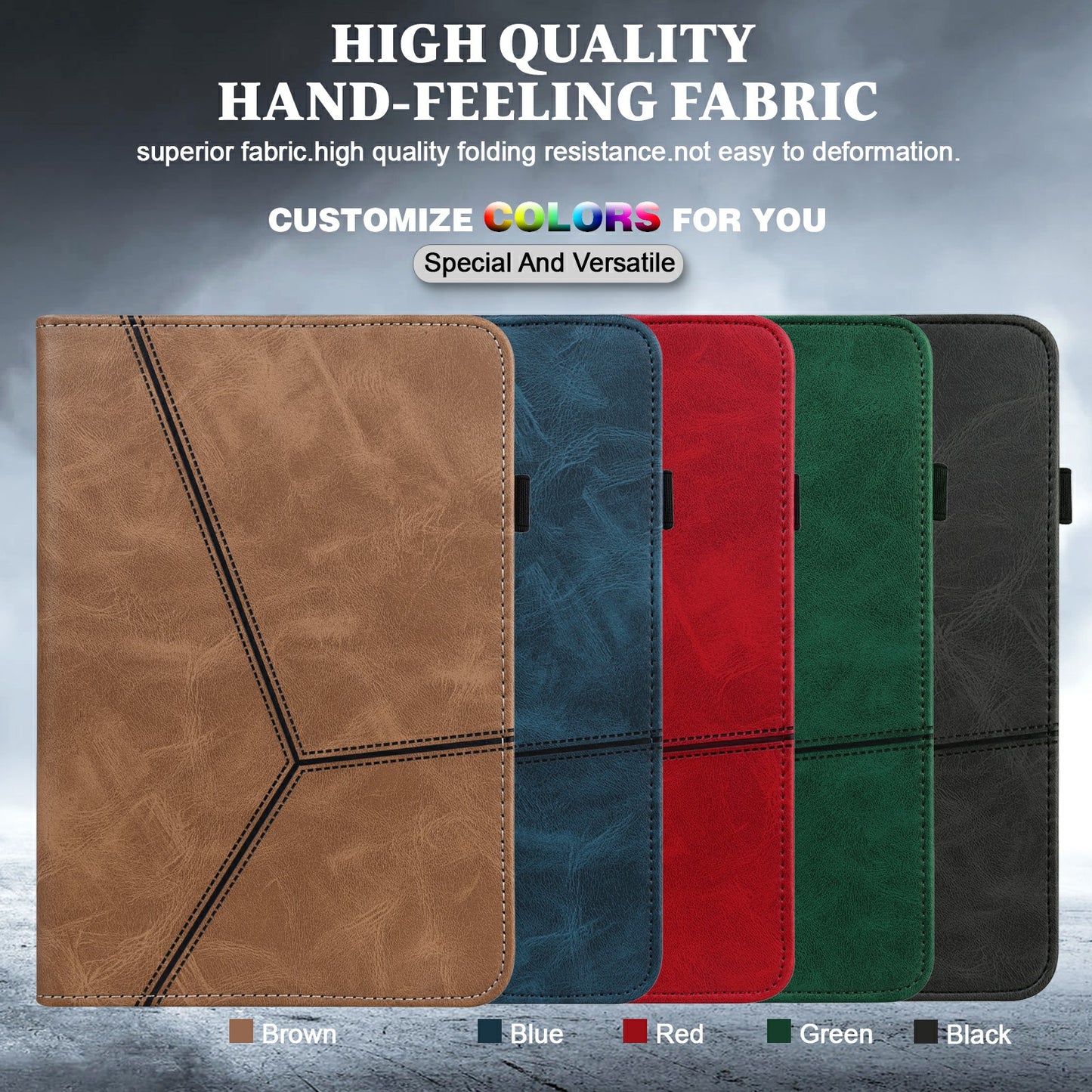 Stitching Line Design Leather Tablet Stand Cover with Card Holder for Huawei MediaPad T5 10.1