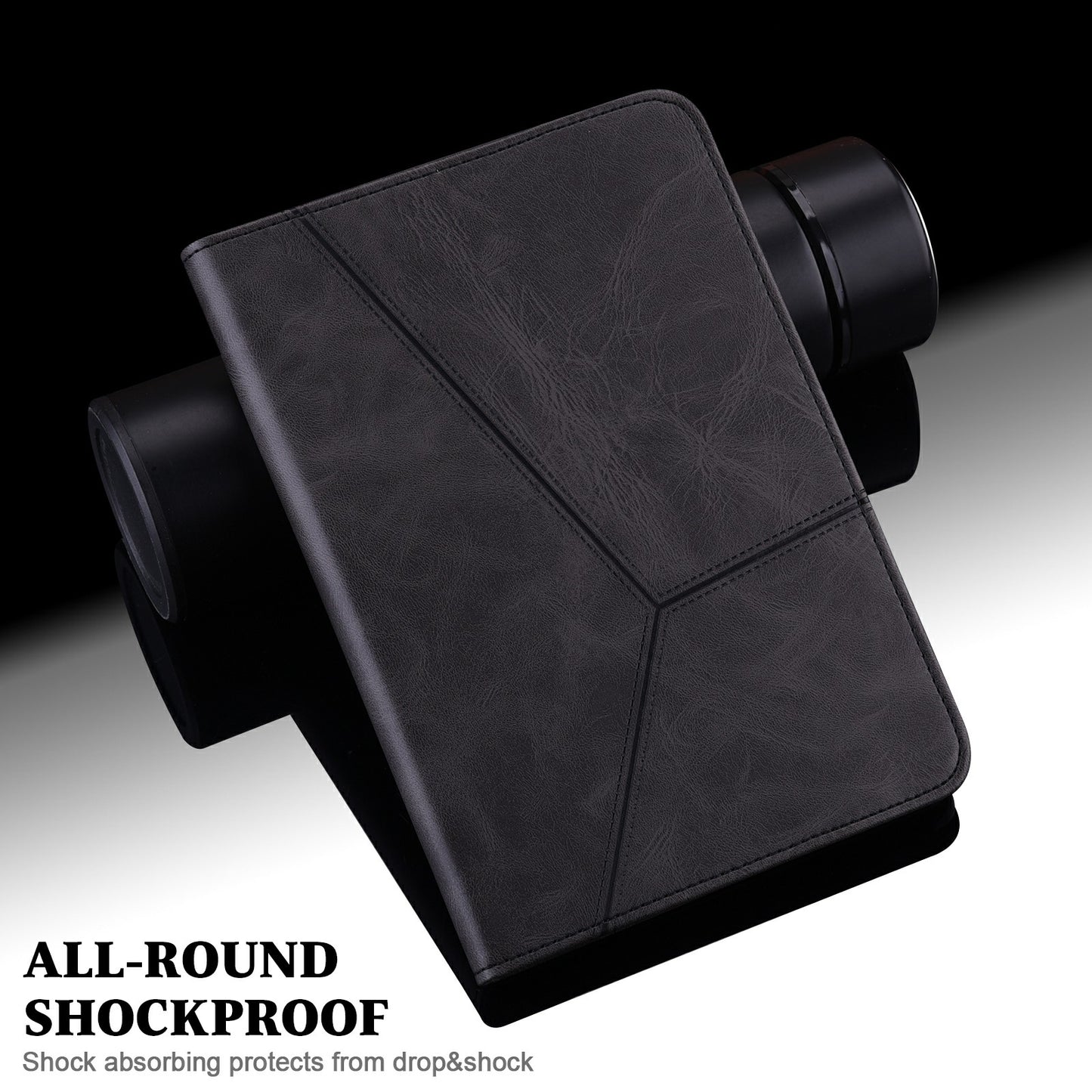Stitching Line Design Leather Tablet Stand Cover with Card Holder for Huawei MediaPad T5 10.1
