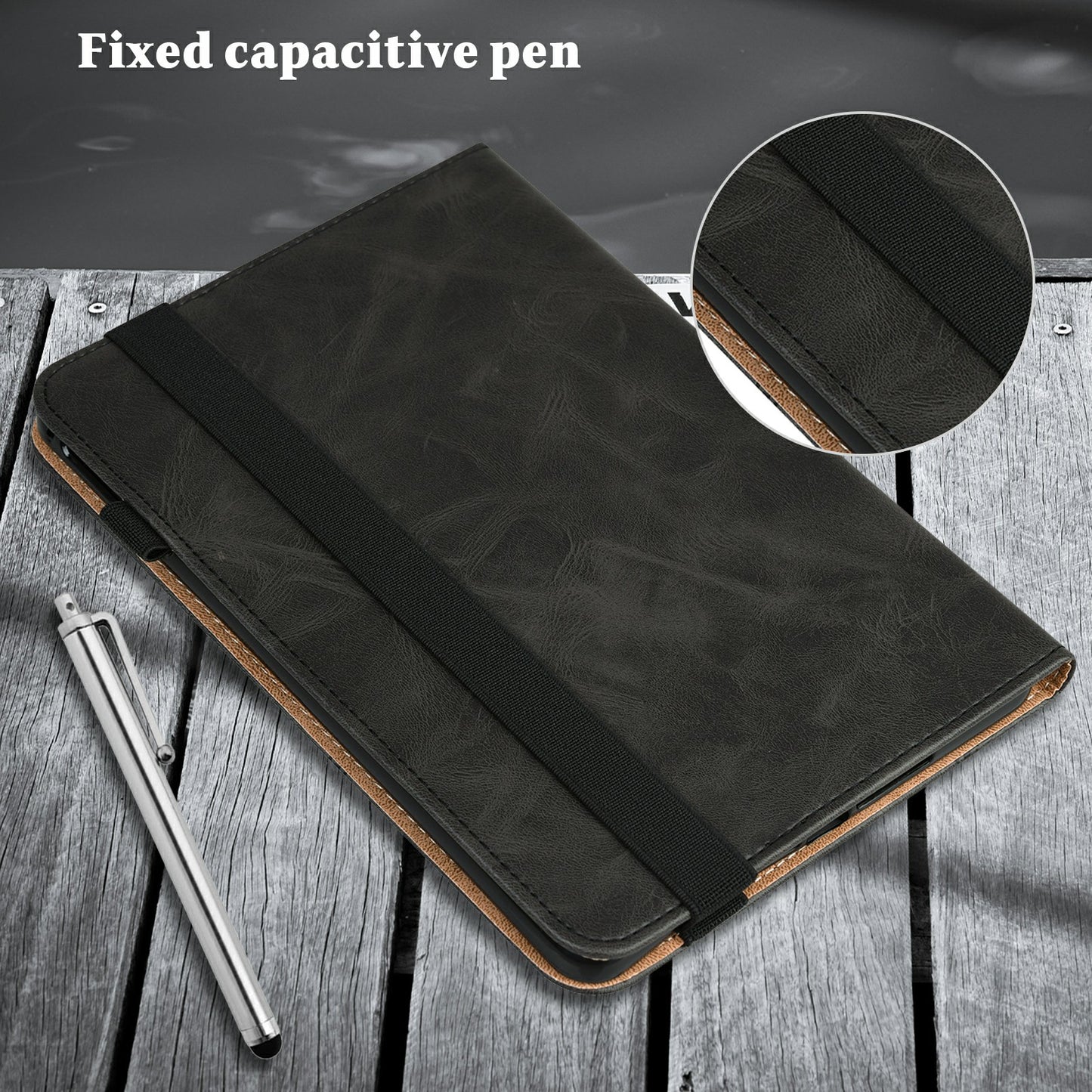 Stitching Line Design Leather Tablet Stand Cover with Card Holder for Huawei MediaPad T5 10.1