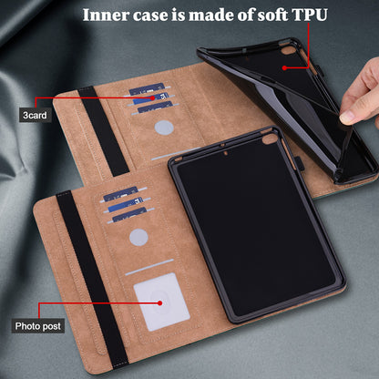 Stitching Line Design Leather Tablet Stand Cover with Card Holder for Huawei MediaPad T5 10.1