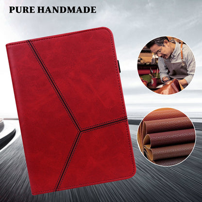 Stitching Line Design Leather Tablet Stand Cover with Card Holder for Huawei MediaPad T5 10.1
