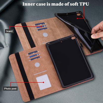 Stitching Line Design Leather Tablet Stand Cover with Card Holder for Huawei MediaPad T5 10.1