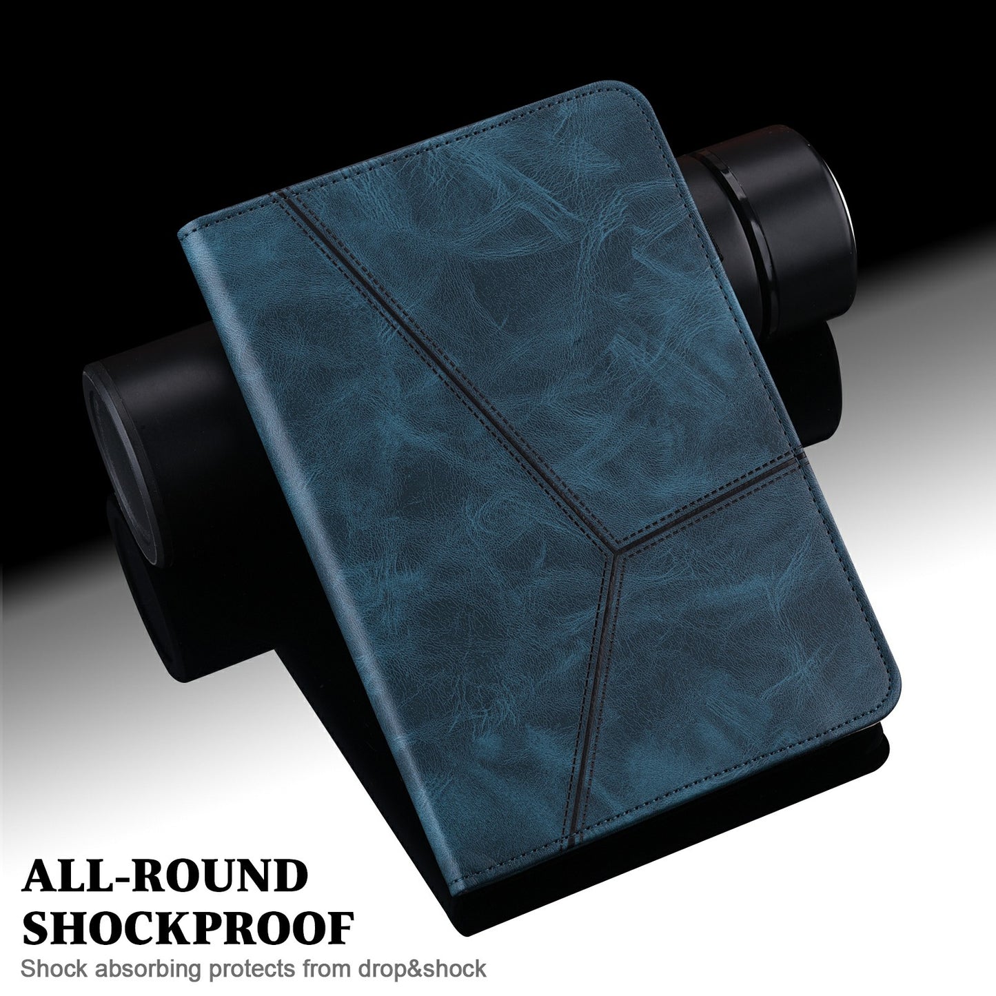 Stitching Line Design Leather Tablet Stand Cover with Card Holder for Huawei MediaPad T5 10.1