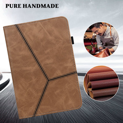 Stitching Line Design Leather Tablet Stand Cover with Card Holder for Huawei MediaPad T5 10.1
