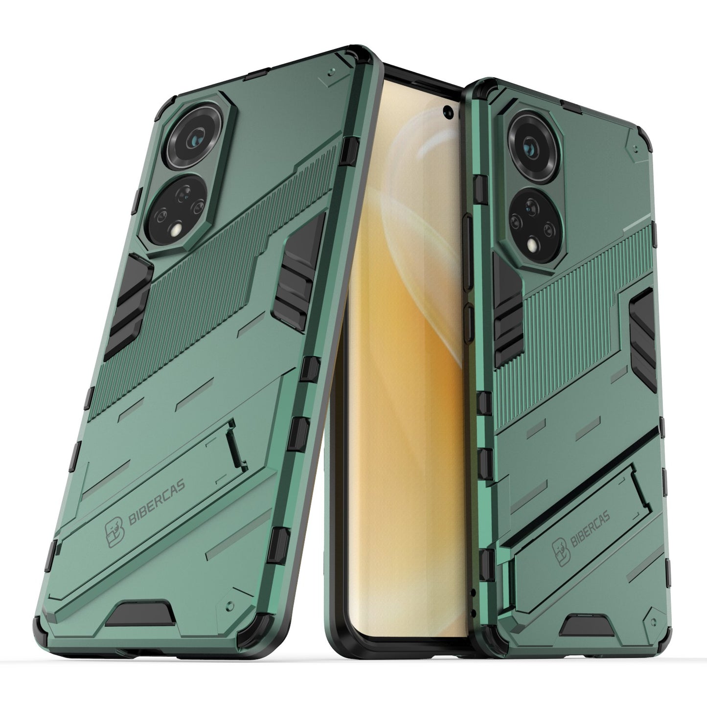 Kickstand Anti-Scratch Anti-Drop Stylish Dual Layer Hard PC Soft TPU Rugged Protective Phone Case for Huawei nova 9/ Honor 50