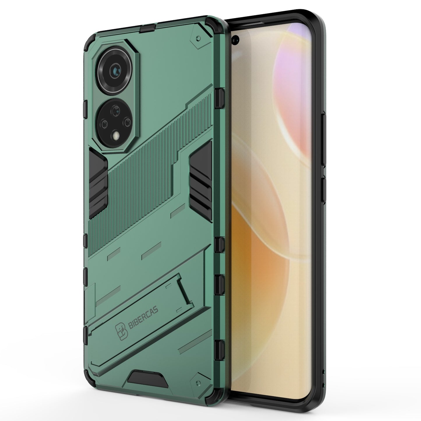 Kickstand Anti-Scratch Anti-Drop Stylish Dual Layer Hard PC Soft TPU Rugged Protective Phone Case for Huawei nova 9/ Honor 50