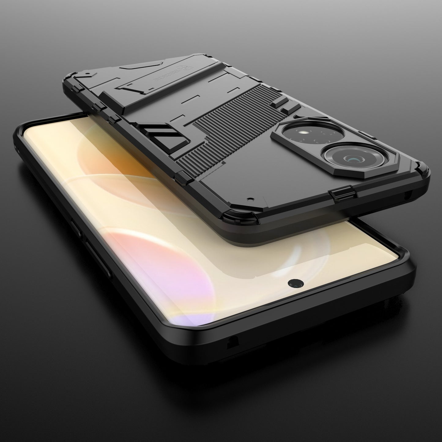 Kickstand Anti-Scratch Anti-Drop Stylish Dual Layer Hard PC Soft TPU Rugged Protective Phone Case for Huawei nova 9/ Honor 50