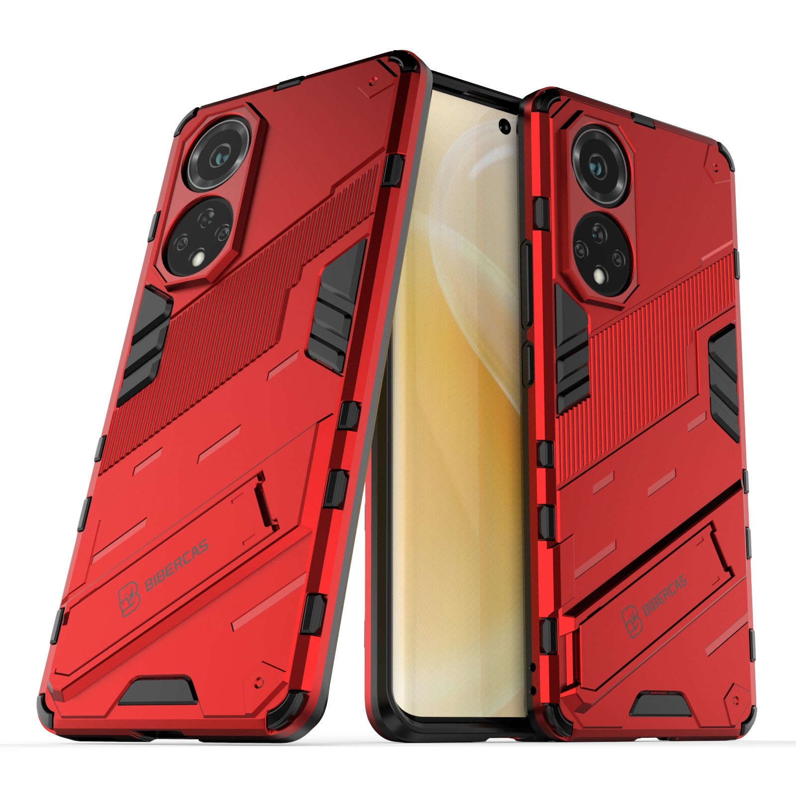 Kickstand Anti-Scratch Anti-Drop Stylish Dual Layer Hard PC Soft TPU Rugged Protective Phone Case for Huawei nova 9/ Honor 50