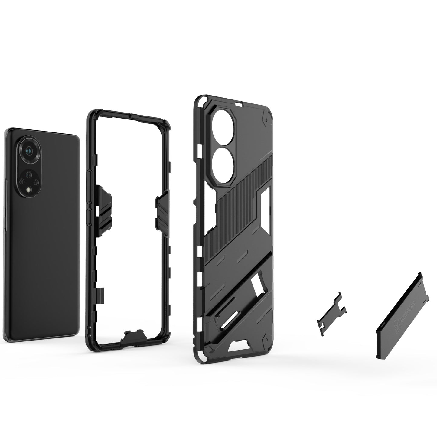 Kickstand Anti-Scratch Anti-Drop Stylish Dual Layer Hard PC Soft TPU Rugged Protective Phone Case for Huawei nova 9/ Honor 50