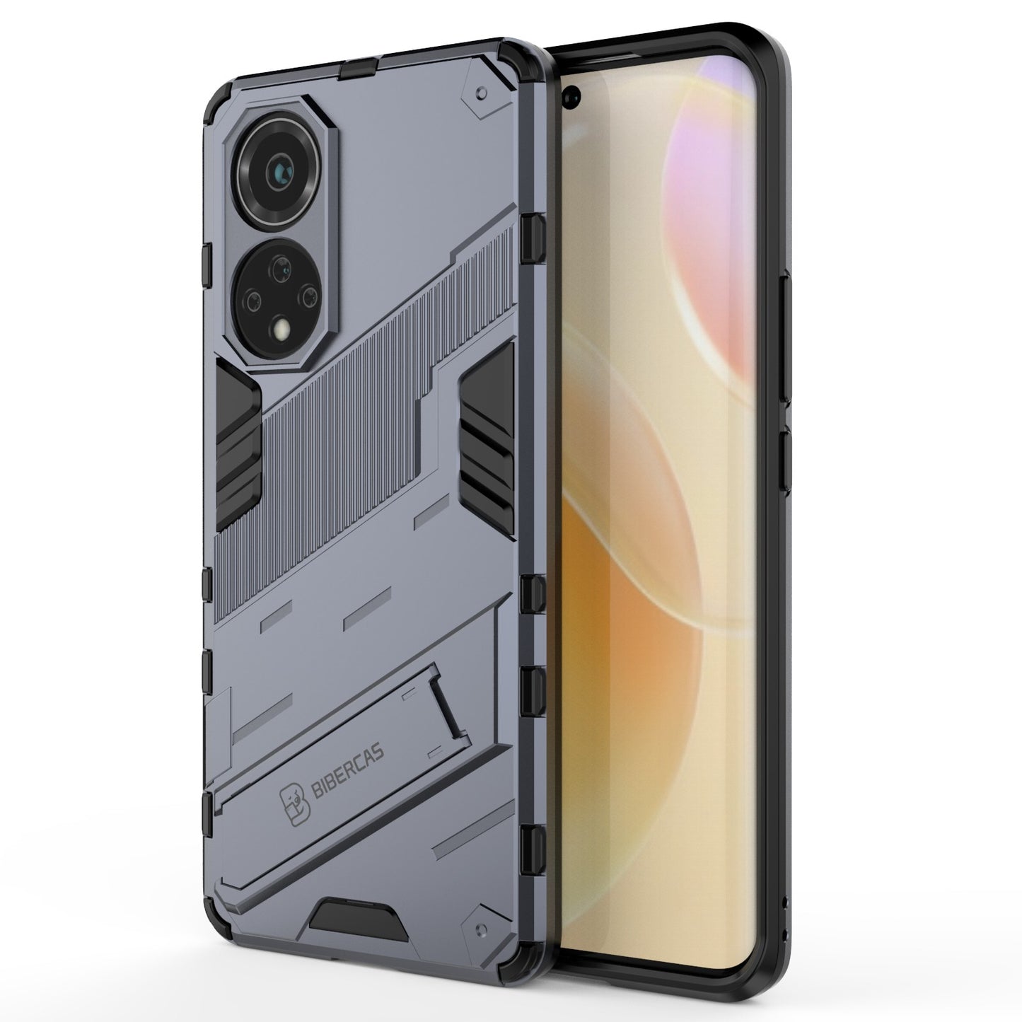 Kickstand Anti-Scratch Anti-Drop Stylish Dual Layer Hard PC Soft TPU Rugged Protective Phone Case for Huawei nova 9/ Honor 50