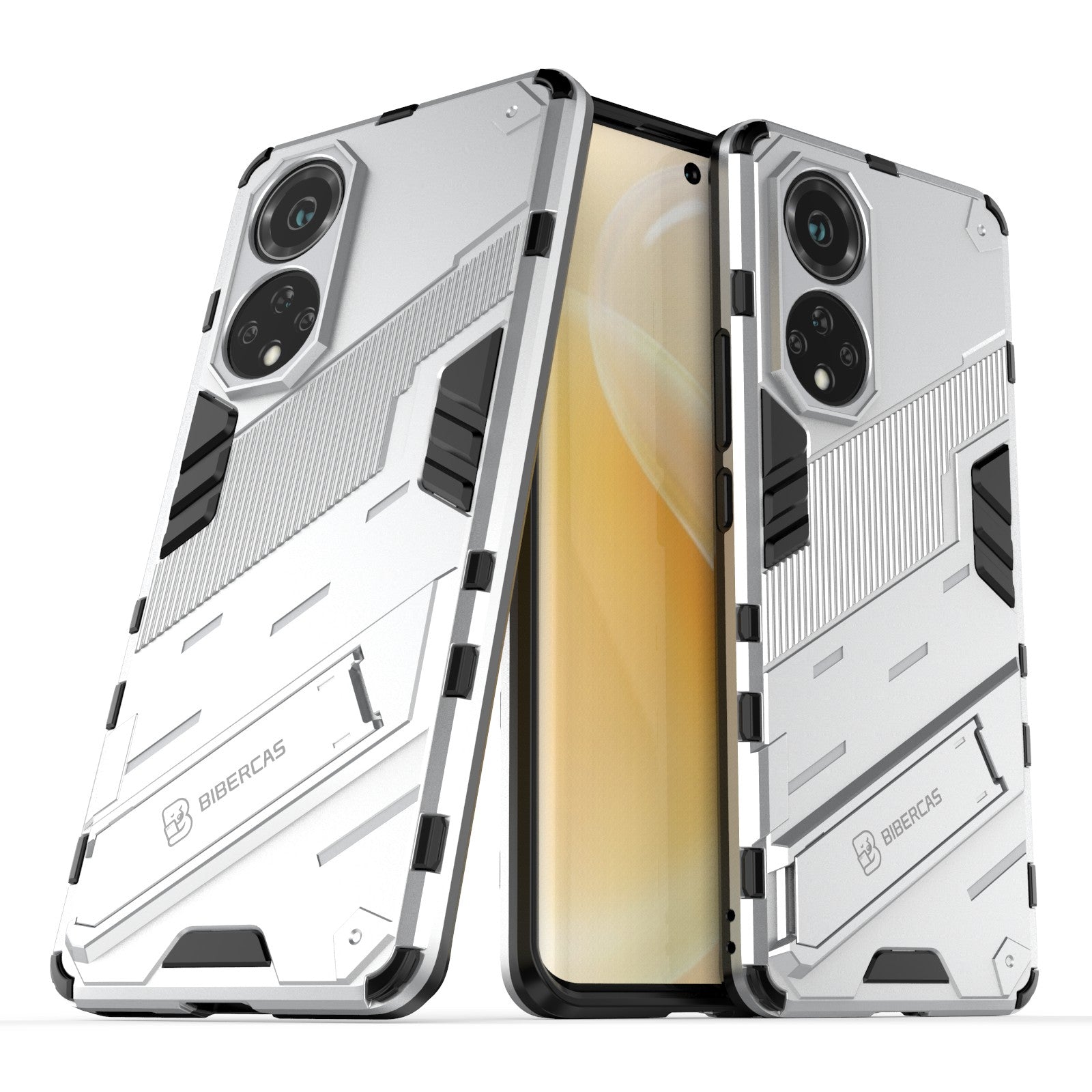 Kickstand Anti-Scratch Anti-Drop Stylish Dual Layer Hard PC Soft TPU Rugged Protective Phone Case for Huawei nova 9/ Honor 50