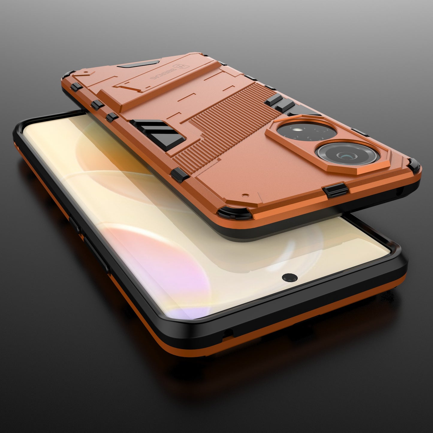 Kickstand Anti-Scratch Anti-Drop Stylish Dual Layer Hard PC Soft TPU Rugged Protective Phone Case for Huawei nova 9/ Honor 50