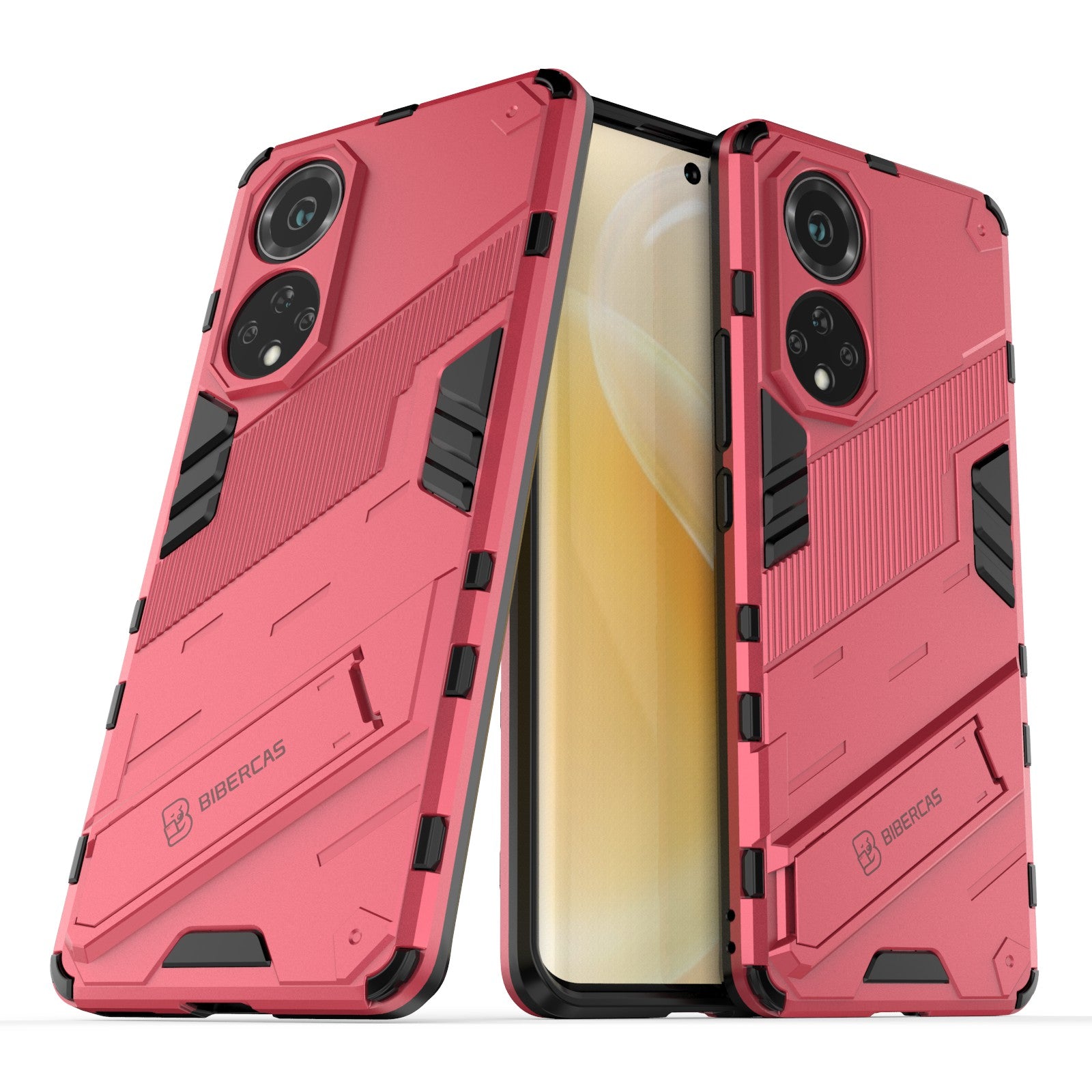 Kickstand Anti-Scratch Anti-Drop Stylish Dual Layer Hard PC Soft TPU Rugged Protective Phone Case for Huawei nova 9/ Honor 50