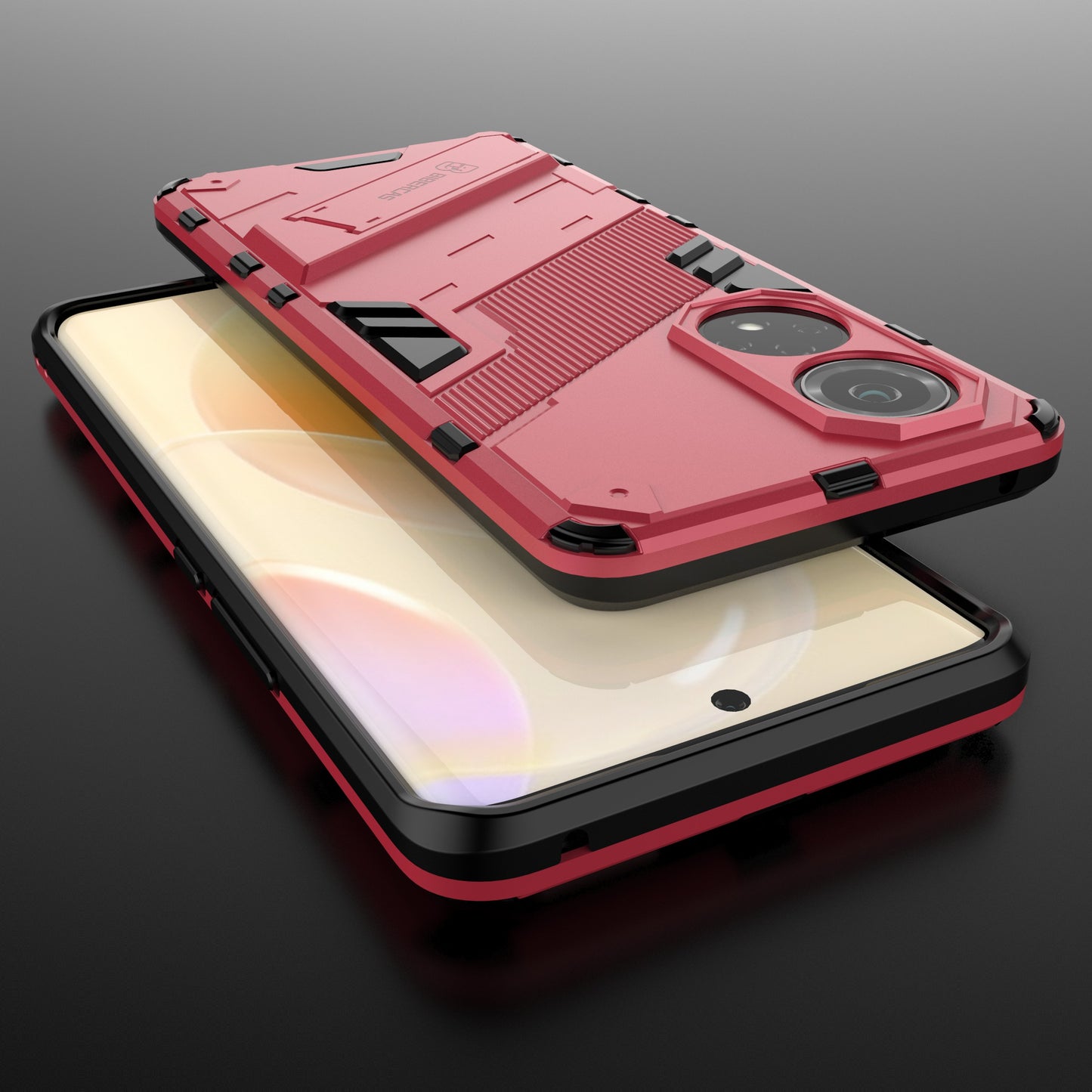 Kickstand Anti-Scratch Anti-Drop Stylish Dual Layer Hard PC Soft TPU Rugged Protective Phone Case for Huawei nova 9/ Honor 50