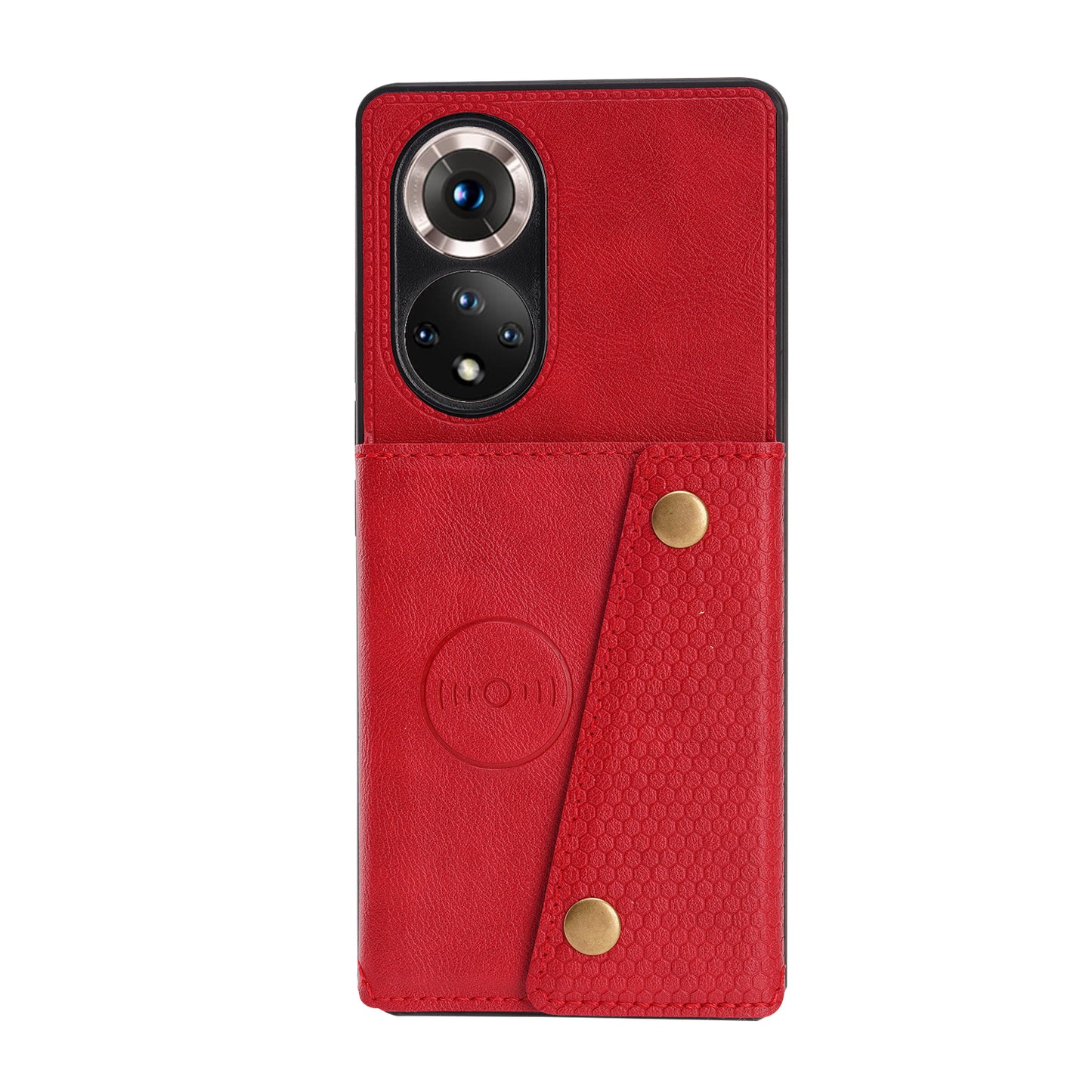 Built-in Vehicle Magnetic Sheet Card Slots Scratch-Resistant Kickstand PU Leather Coated TPU Case for Huawei nova 9 Pro/Honor 50 Pro