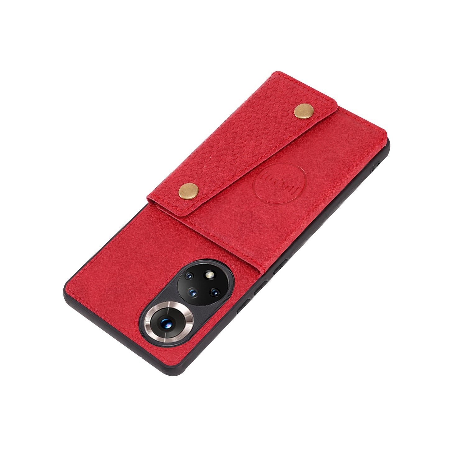 Built-in Vehicle Magnetic Sheet Card Slots Scratch-Resistant Kickstand PU Leather Coated TPU Case for Huawei nova 9 Pro/Honor 50 Pro
