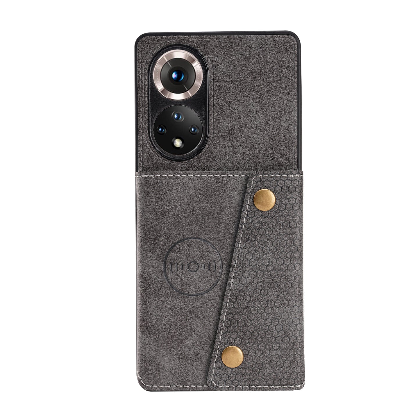 Built-in Vehicle Magnetic Sheet Card Slots Scratch-Resistant Kickstand PU Leather Coated TPU Case for Huawei nova 9 Pro/Honor 50 Pro