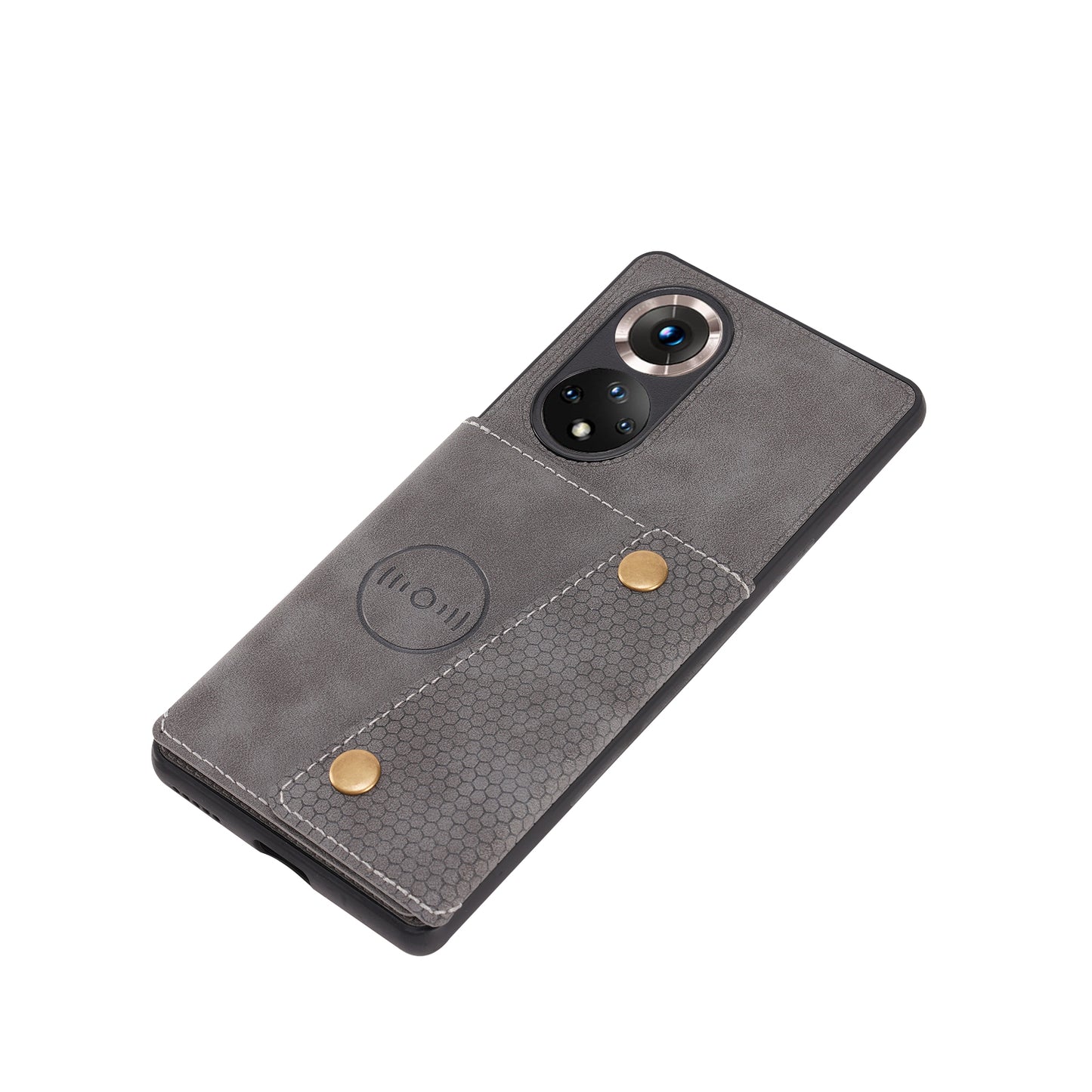 Built-in Vehicle Magnetic Sheet Card Slots Scratch-Resistant Kickstand PU Leather Coated TPU Case for Huawei nova 9 Pro/Honor 50 Pro