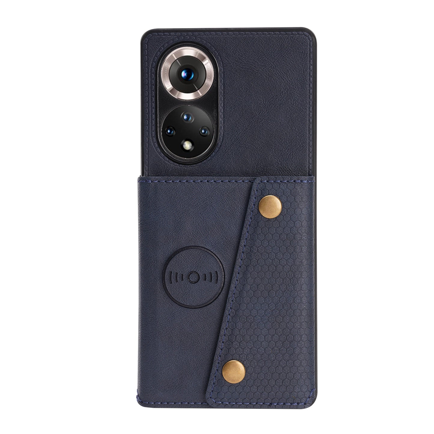 Built-in Vehicle Magnetic Sheet Card Slots Scratch-Resistant Kickstand PU Leather Coated TPU Case for Huawei nova 9 Pro/Honor 50 Pro