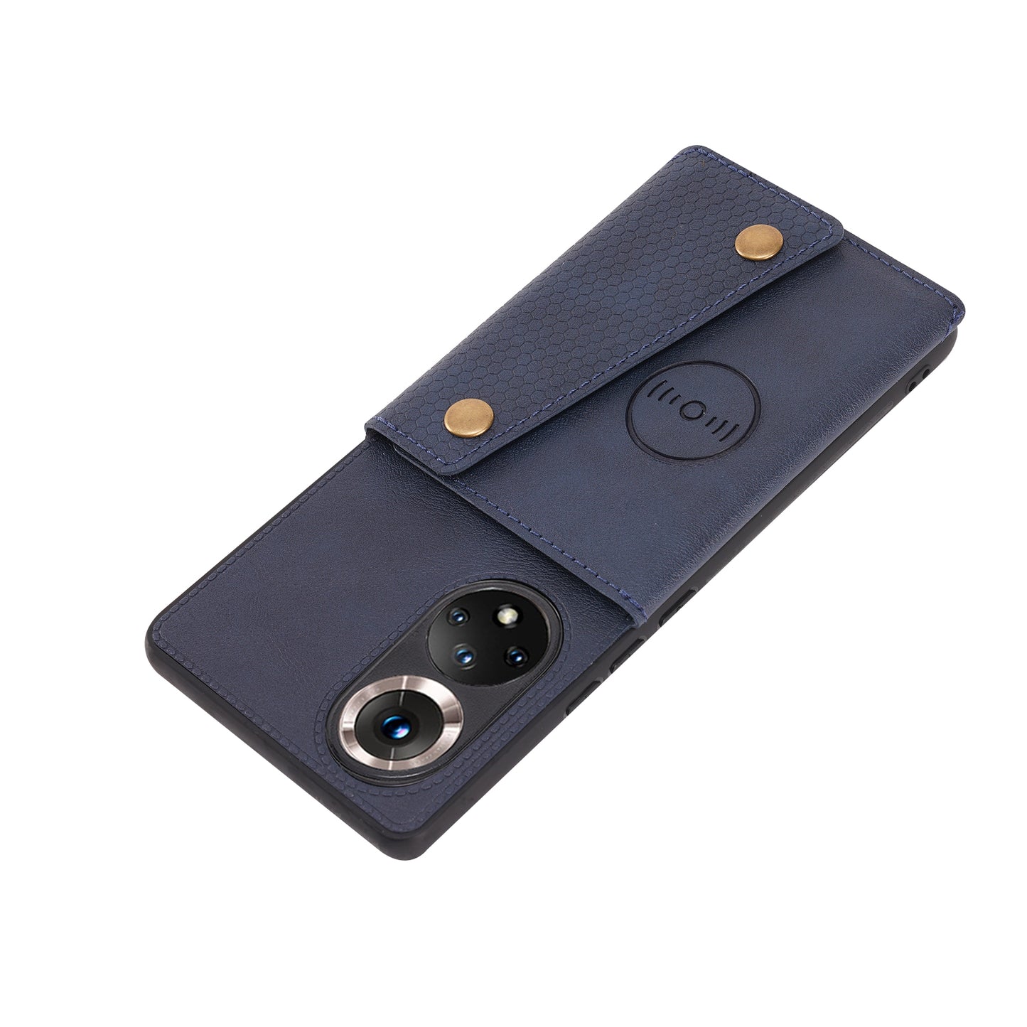 Built-in Vehicle Magnetic Sheet Card Slots Scratch-Resistant Kickstand PU Leather Coated TPU Case for Huawei nova 9 Pro/Honor 50 Pro