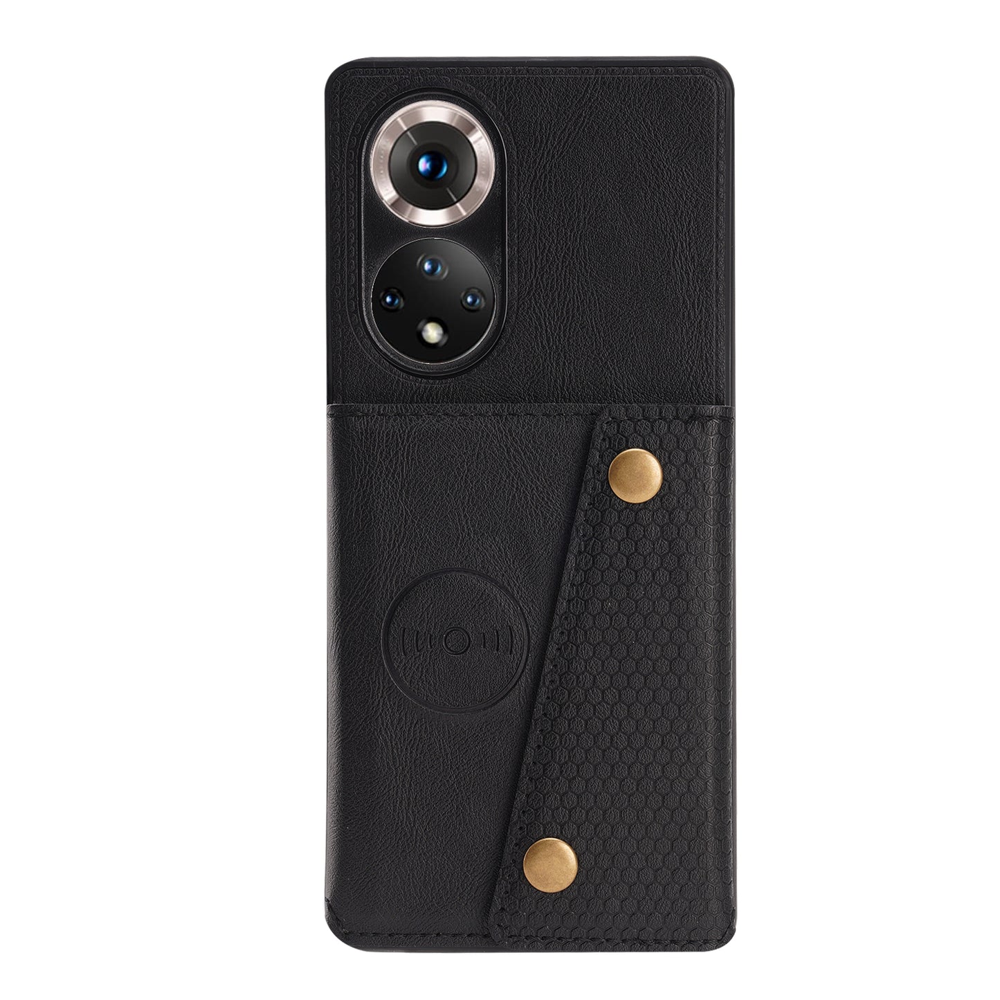 Built-in Vehicle Magnetic Sheet Card Slots Scratch-Resistant Kickstand PU Leather Coated TPU Case for Huawei nova 9 Pro/Honor 50 Pro