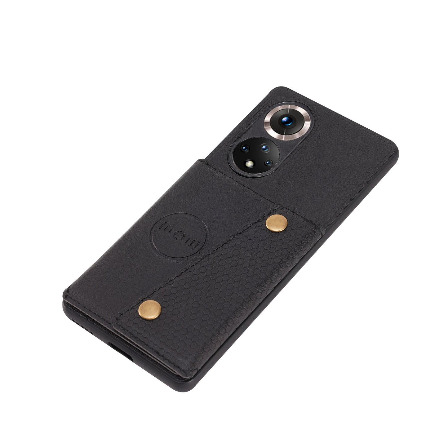 Built-in Vehicle Magnetic Sheet Card Slots Scratch-Resistant Kickstand PU Leather Coated TPU Case for Huawei nova 9 Pro/Honor 50 Pro