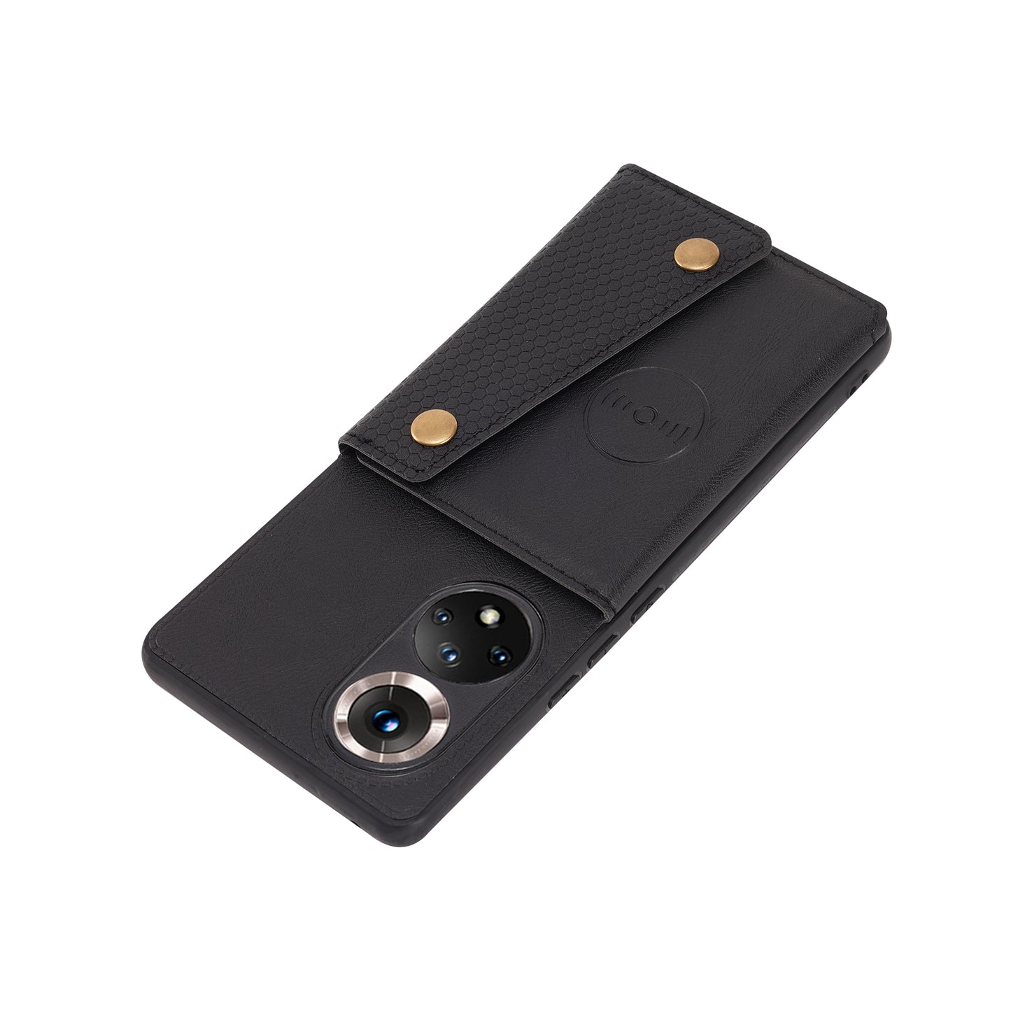 Built-in Vehicle Magnetic Sheet Card Slots Scratch-Resistant Kickstand PU Leather Coated TPU Case for Huawei nova 9 Pro/Honor 50 Pro
