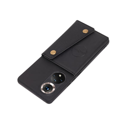 Built-in Vehicle Magnetic Sheet Card Slots Scratch-Resistant Kickstand PU Leather Coated TPU Case for Huawei nova 9 Pro/Honor 50 Pro