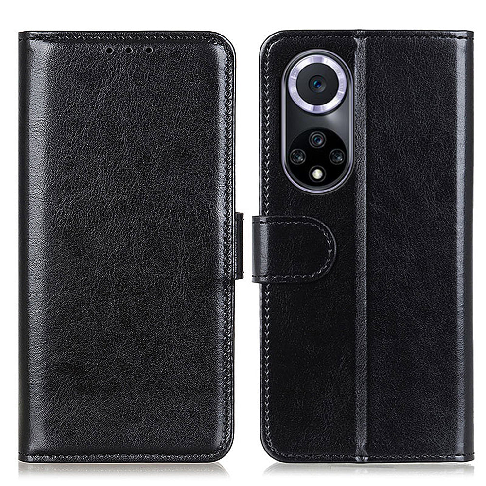 TPU + PU Leather Crazy Horse Texture Wallet Stand Case Folio Flip Magnetic Shockproof Protective Cover for Honor 50