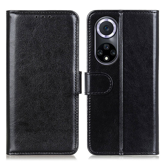 TPU + PU Leather Crazy Horse Texture Wallet Stand Case Folio Flip Magnetic Shockproof Protective Cover for Honor 50