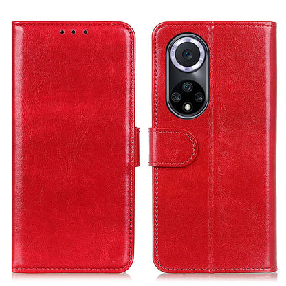 TPU + PU Leather Crazy Horse Texture Wallet Stand Case Folio Flip Magnetic Shockproof Protective Cover for Honor 50