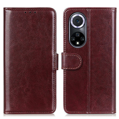 TPU + PU Leather Crazy Horse Texture Wallet Stand Case Folio Flip Magnetic Shockproof Protective Cover for Honor 50