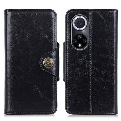 KHAZNEH Shock Resistant Magnetic Clasp Closure PU Leather Phone Cover Shell with Stand Wallet for Honor 50