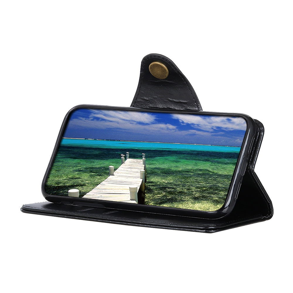 KHAZNEH Shock Resistant Magnetic Clasp Closure PU Leather Phone Cover Shell with Stand Wallet for Honor 50