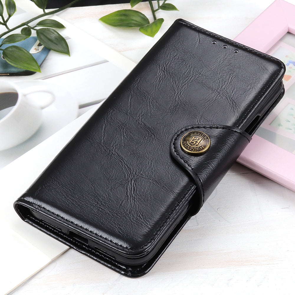 KHAZNEH Shock Resistant Magnetic Clasp Closure PU Leather Phone Cover Shell with Stand Wallet for Honor 50