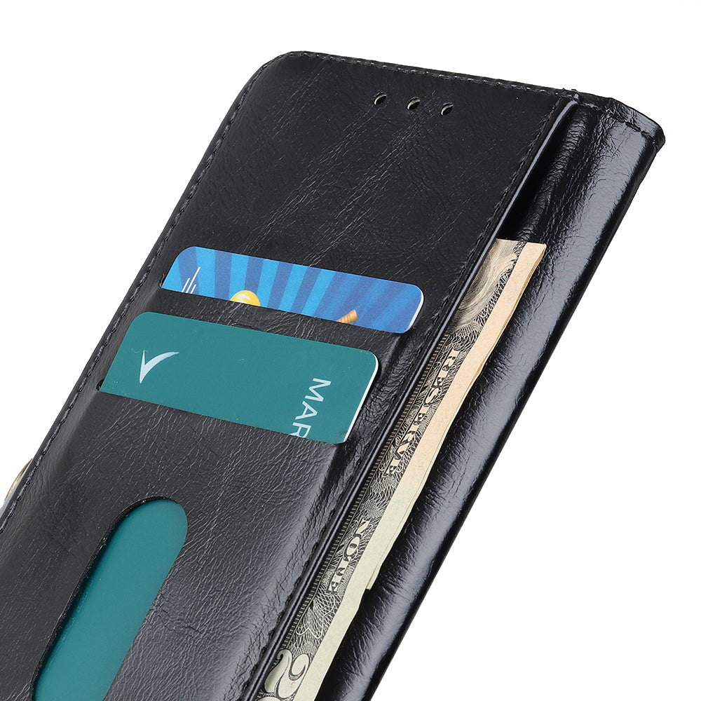 KHAZNEH Shock Resistant Magnetic Clasp Closure PU Leather Phone Cover Shell with Stand Wallet for Honor 50