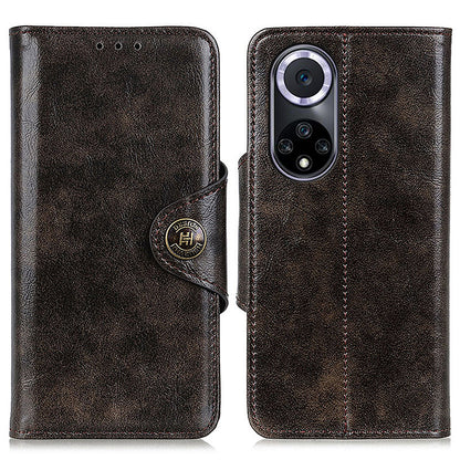 KHAZNEH Shock Resistant Magnetic Clasp Closure PU Leather Phone Cover Shell with Stand Wallet for Honor 50