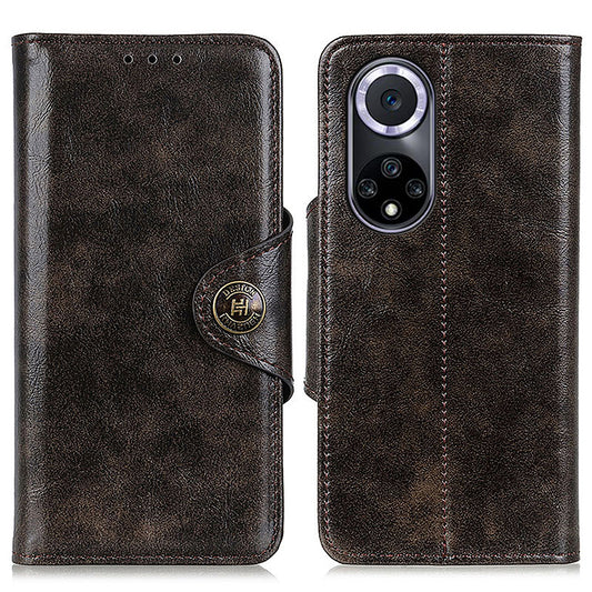 KHAZNEH Shock Resistant Magnetic Clasp Closure PU Leather Phone Cover Shell with Stand Wallet for Honor 50
