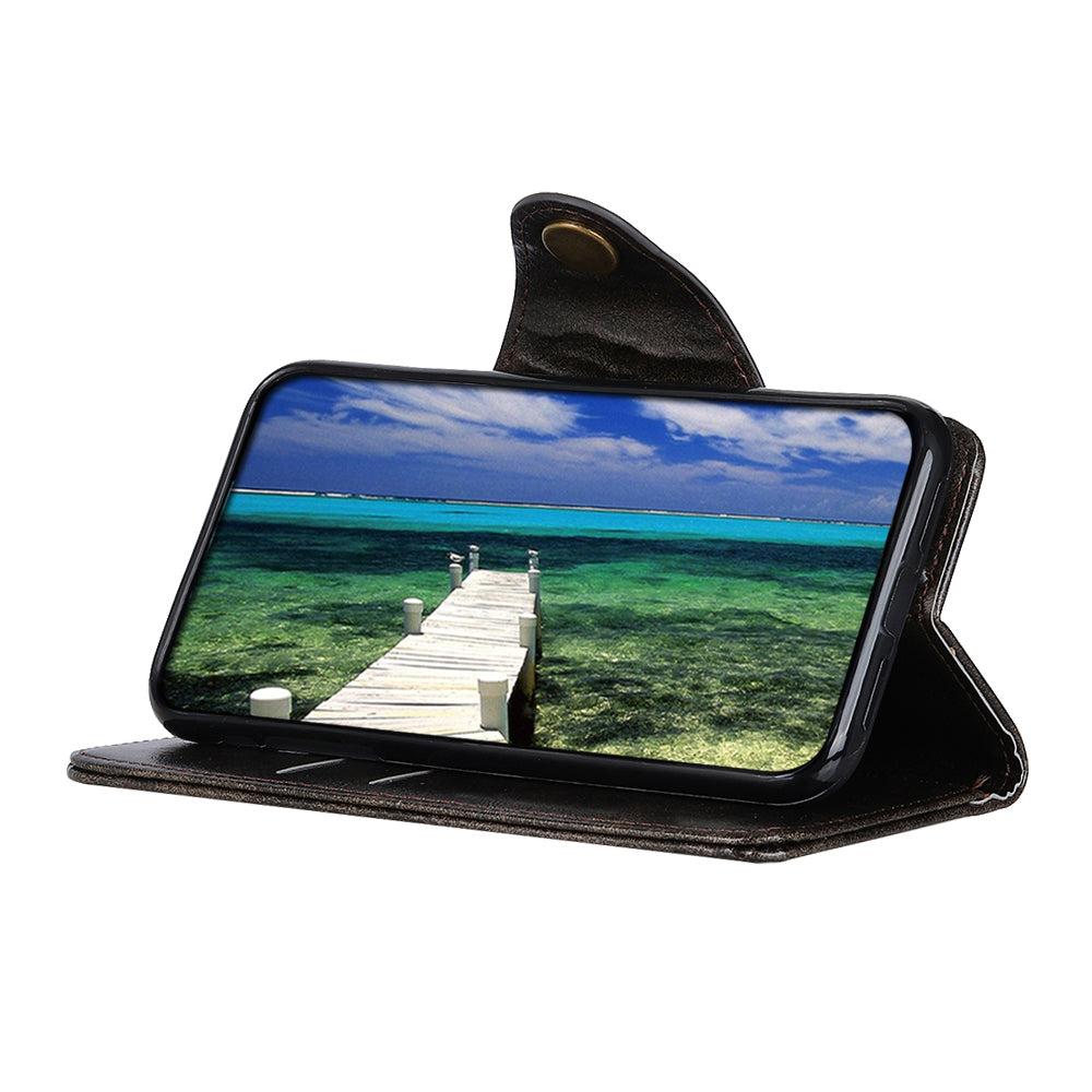 KHAZNEH Shock Resistant Magnetic Clasp Closure PU Leather Phone Cover Shell with Stand Wallet for Honor 50